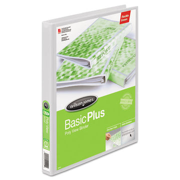 Wilson Jones® Flexible Poly Round Ring View Binder, 3 Rings, 1" Capacity, 11 X 8.5, Clear freeshipping - TVN Wholesale